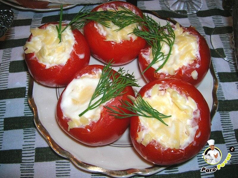 Запеченные помидоры с мясом фото